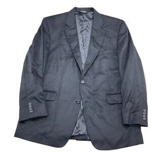Jos A Bank Blazer Men 46R‎ Black 100% Cashmere Classic Career Suit Jacket Haiti